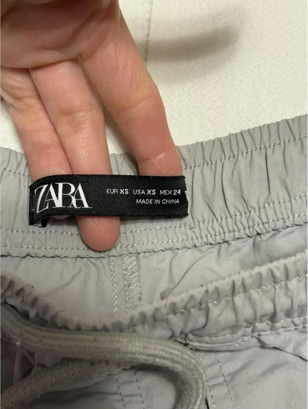 Zara Gray Parachute Cargo Pants Women's Size XS - Picture 3 of 8